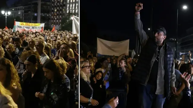 yunanistanda 2 yil once yasanan tren kazasinin sorumlularinin bulunmasi icin eylem yapildi lU9RsTjp